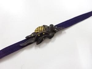 アンティーク　彫金　赤銅　帯留め